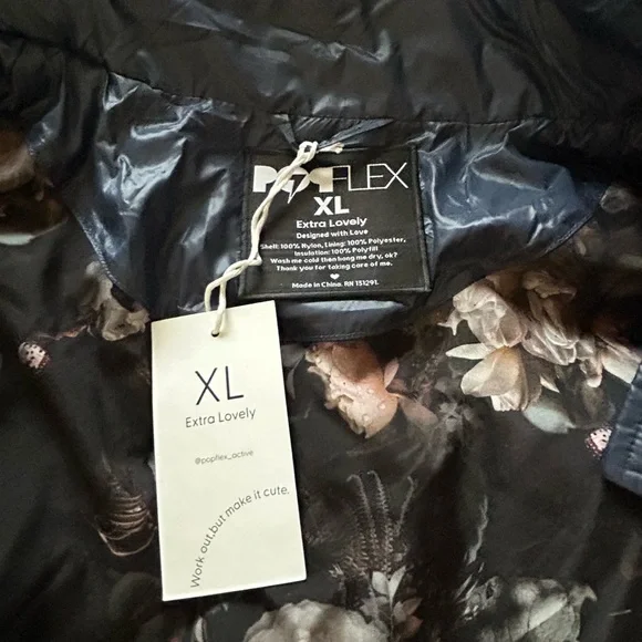 POPFLEX Pearl Peplum Puffer Jacket. New with Tags. Originally $220.00 - Picture 12 of 14